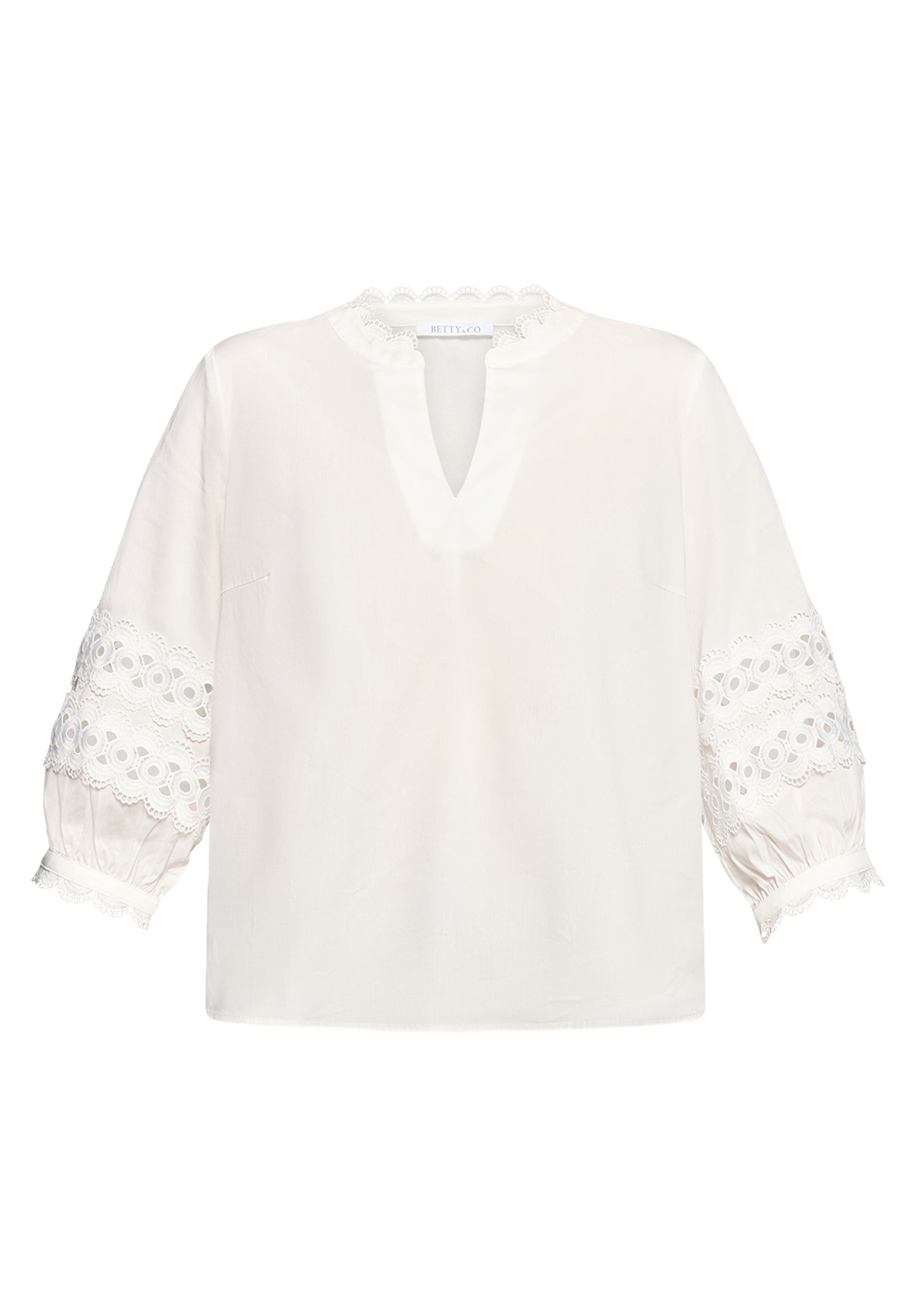 Bluse Kurz 3/4 Arm Bright White Bild 1