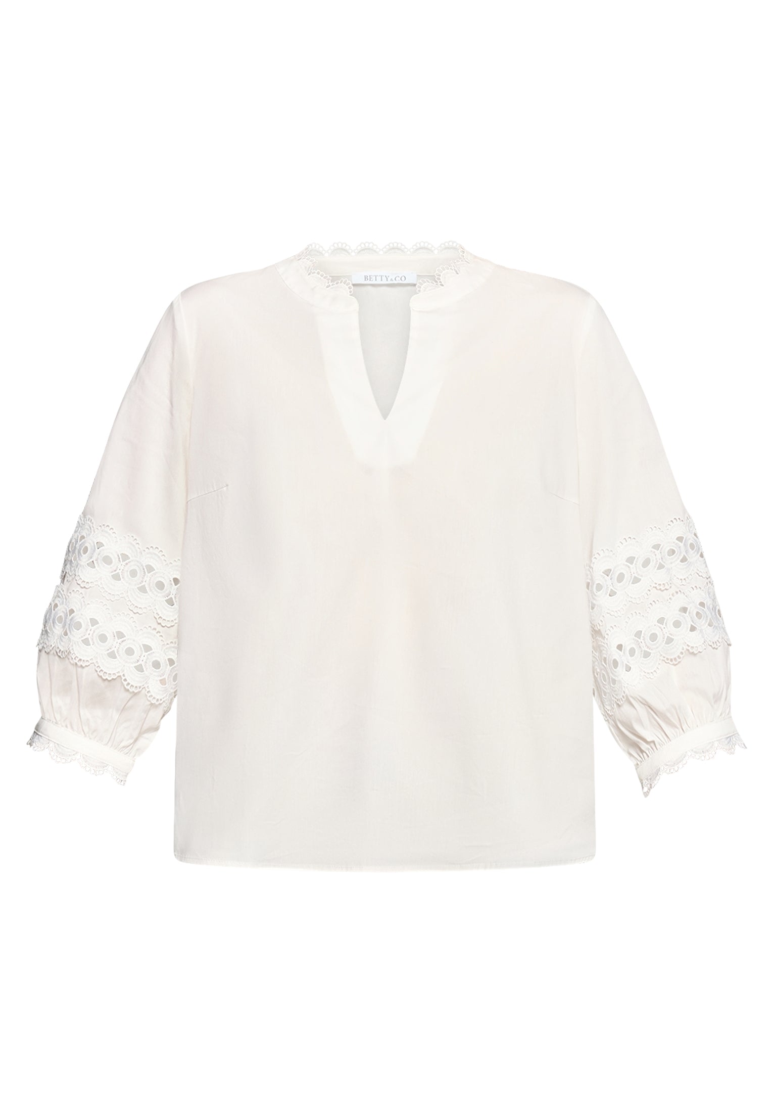 Bluse Kurz 3/4 Arm Bright White Bild 1
