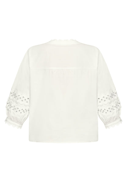 Bluse Kurz 3/4 Arm Bright White Bild 2