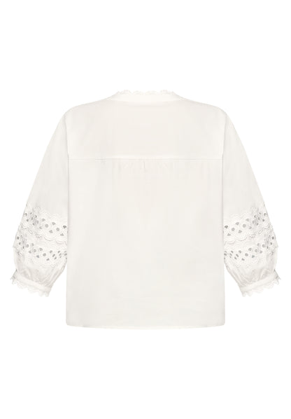 Bluse Kurz 3/4 Arm Bright White Bild 2