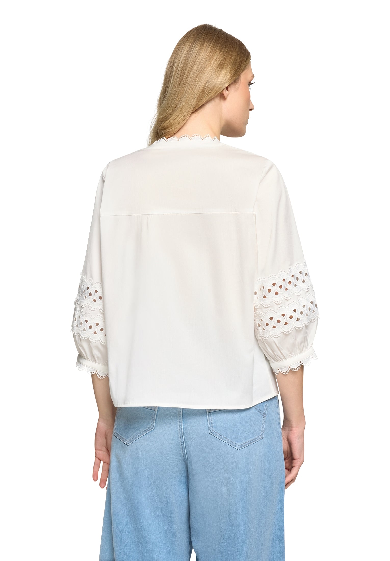Bluse Kurz 3/4 Arm Bright White Bild 4