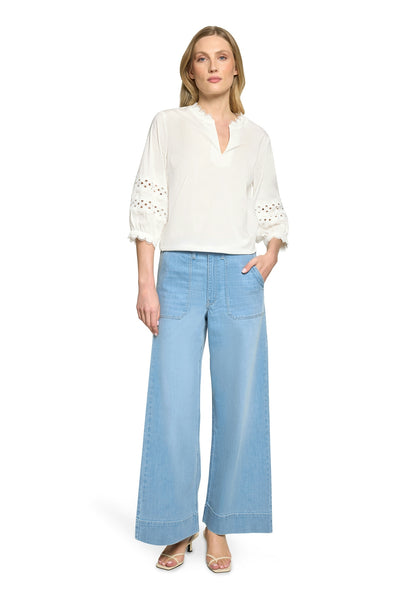 Bluse Kurz 3/4 Arm Bright White Bild 5