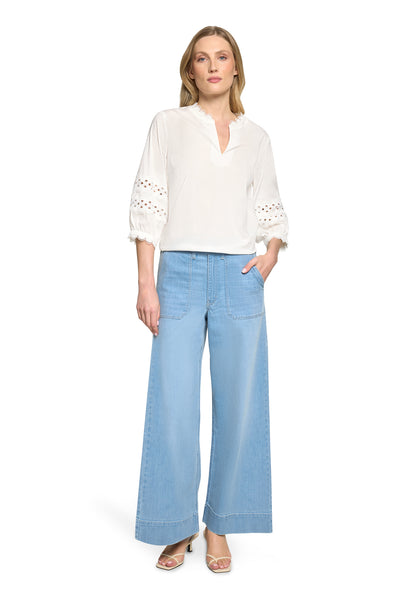 Bluse Kurz 3/4 Arm Bright White Bild 5