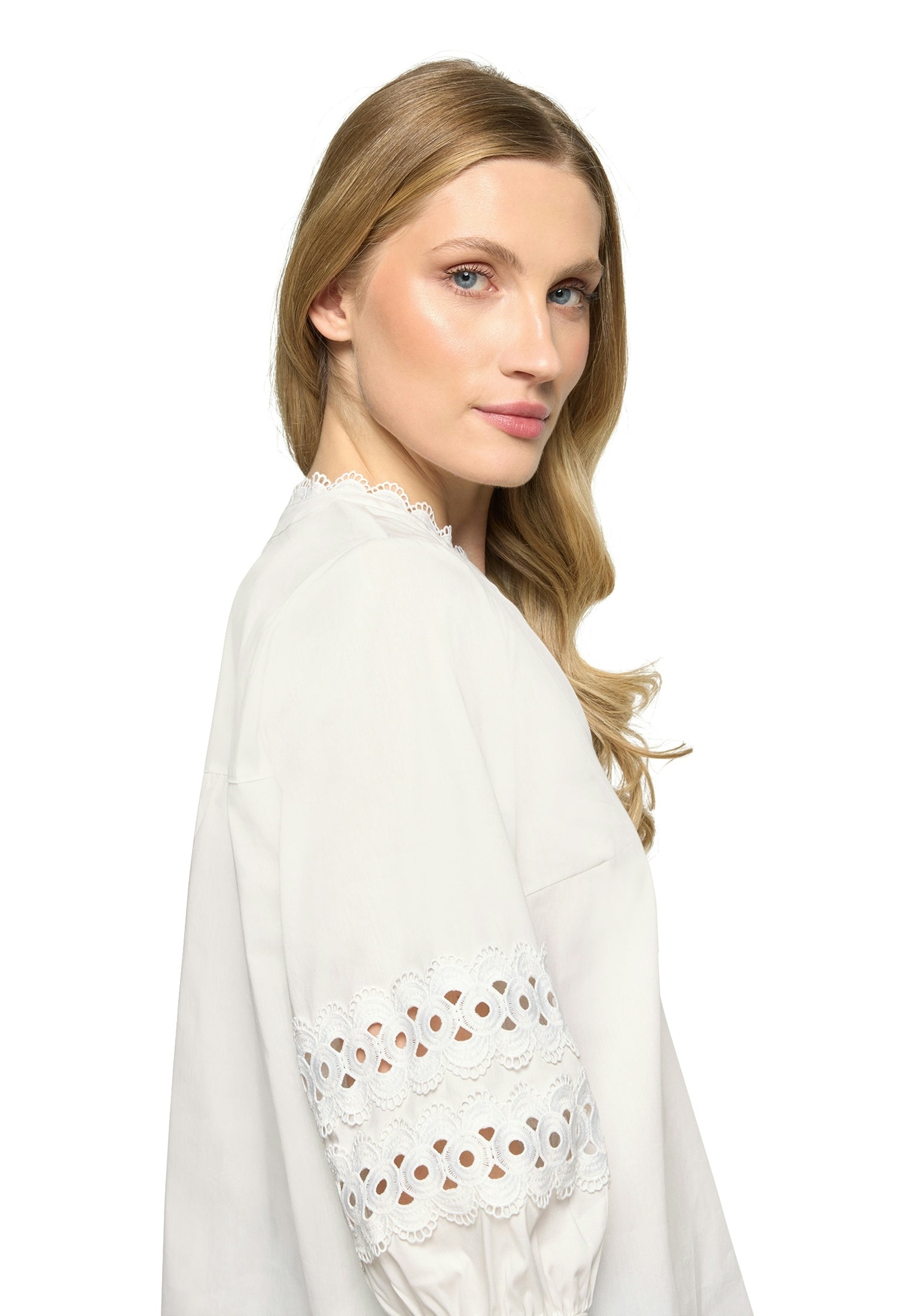 Bluse Kurz 3/4 Arm Bright White Bild 7