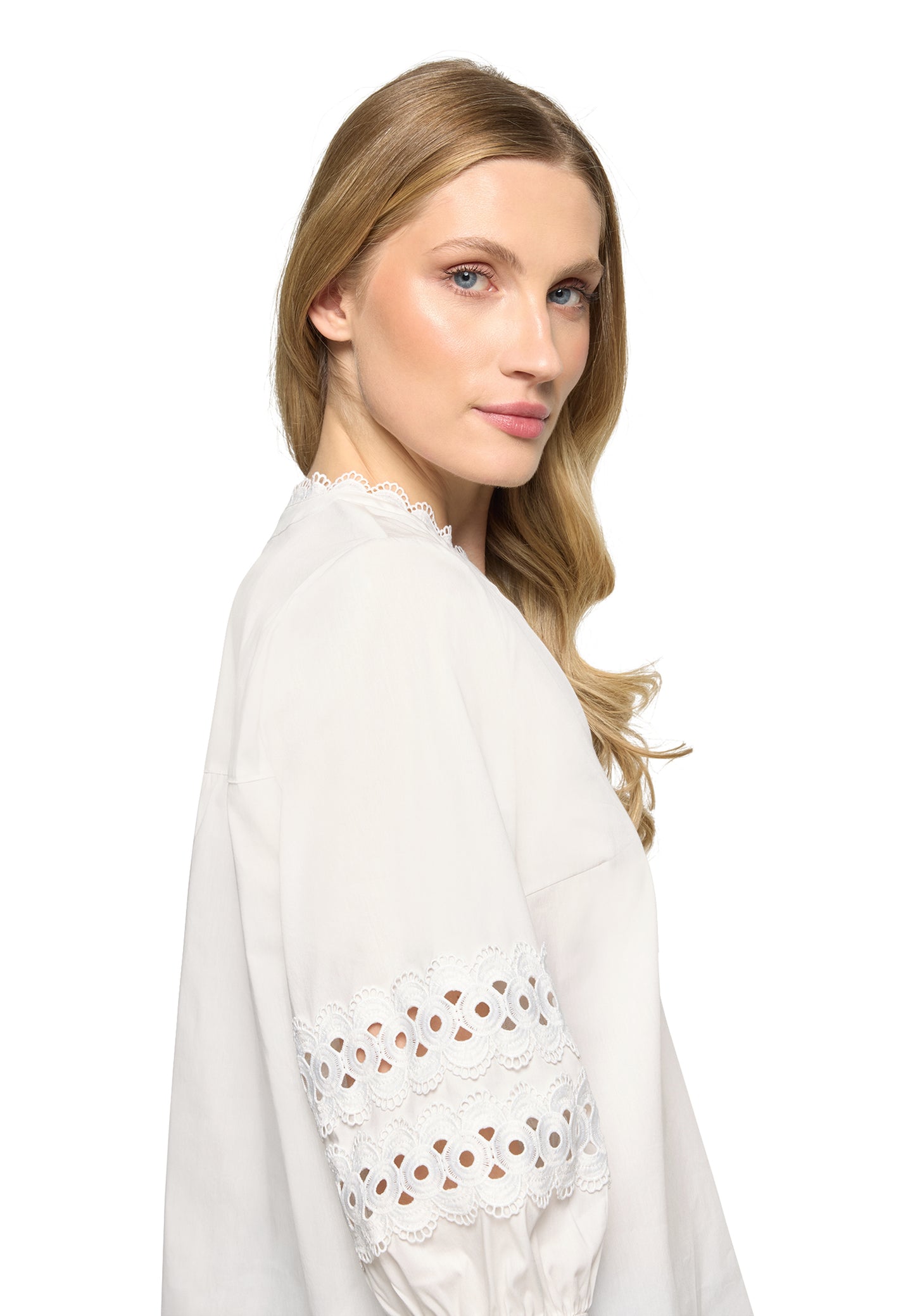 Bluse Kurz 3/4 Arm Bright White Bild 7