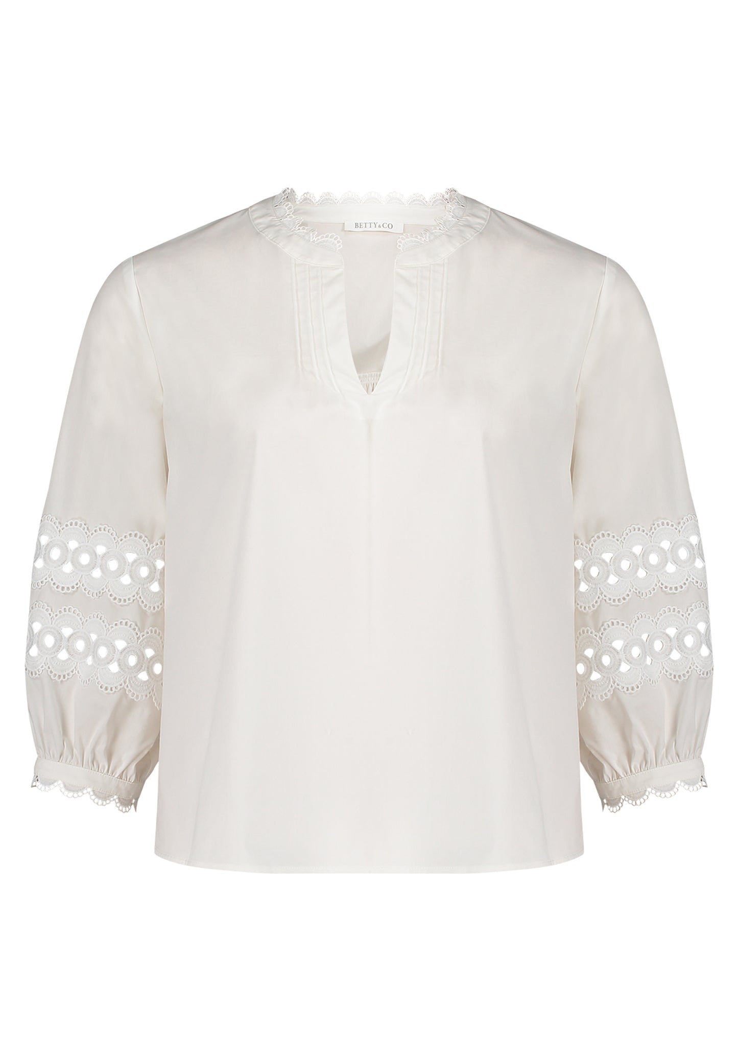 Bluse Kurz 3/4 Arm Bright White Bild 8