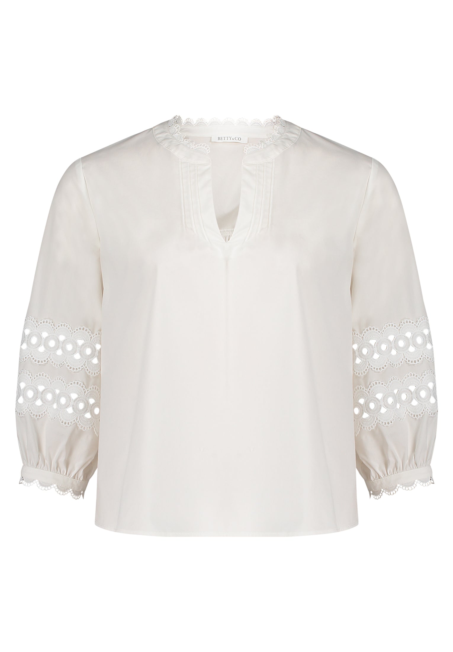 Bluse Kurz 3/4 Arm Bright White Bild 8