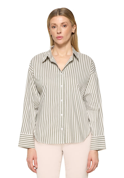 Bluse Lang 1/1 Arm Khaki/Cream Bild 2