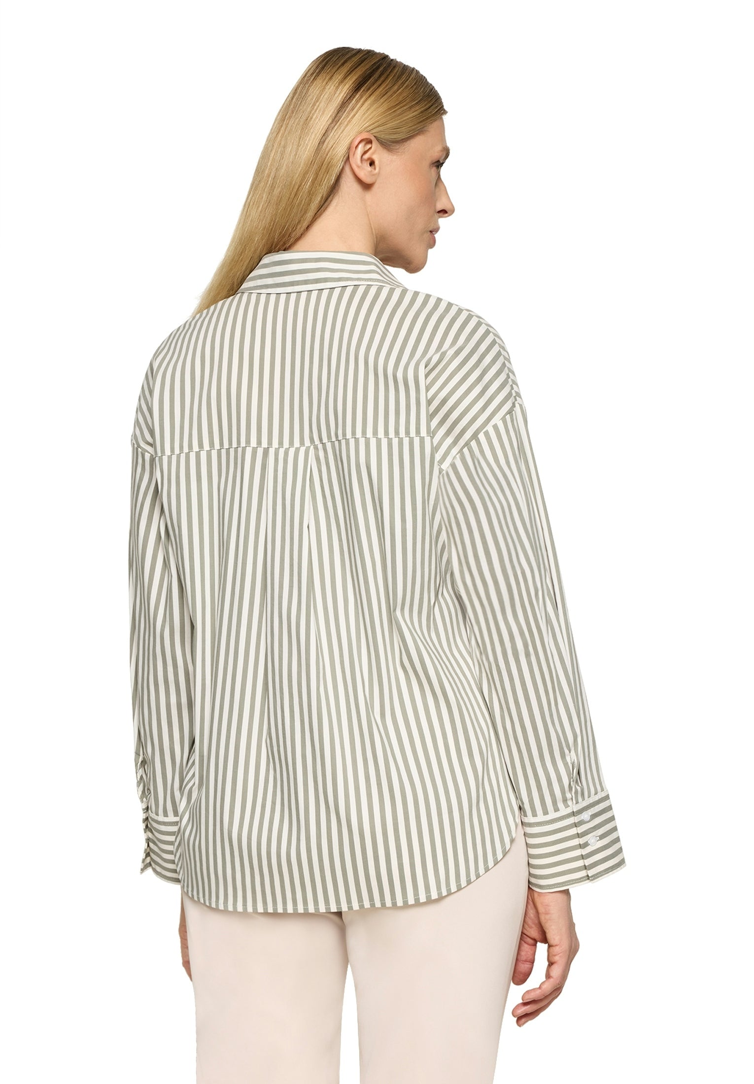 Bluse Lang 1/1 Arm Khaki/Cream Bild 2