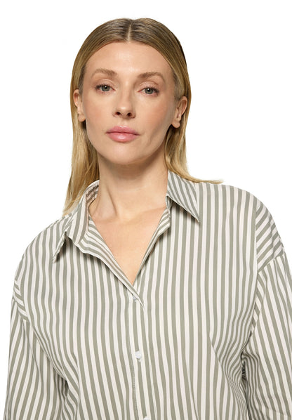 Bluse Lang 1/1 Arm Khaki/Cream Bild 4