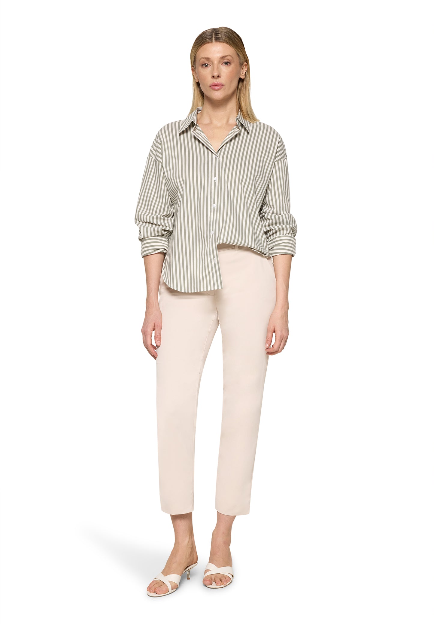 Bluse Lang 1/1 Arm Khaki/Cream Bild 4