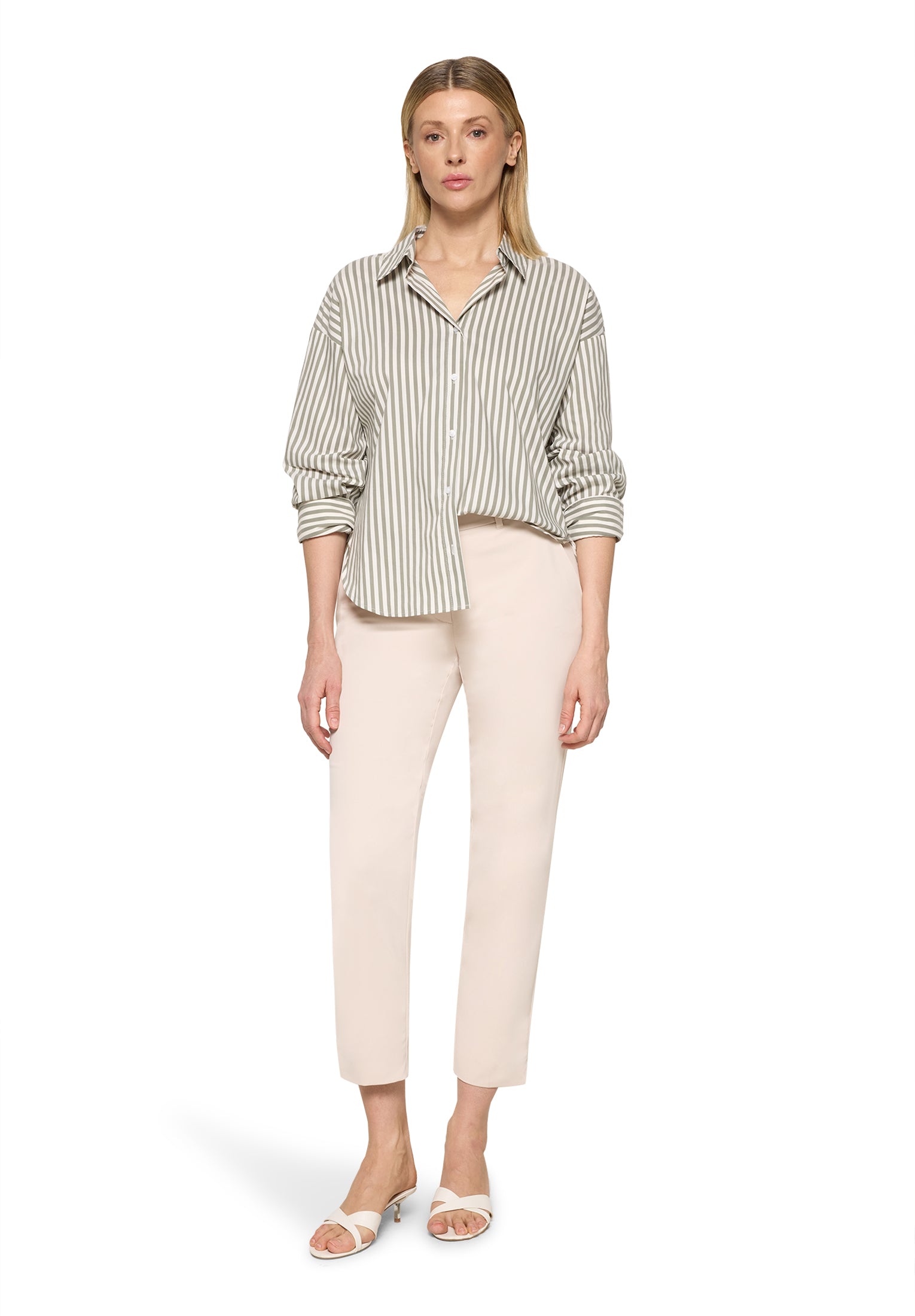 Bluse Lang 1/1 Arm Khaki/Cream Bild 4