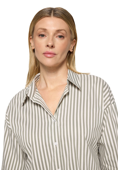 Bluse Lang 1/1 Arm Khaki/Cream Bild 5