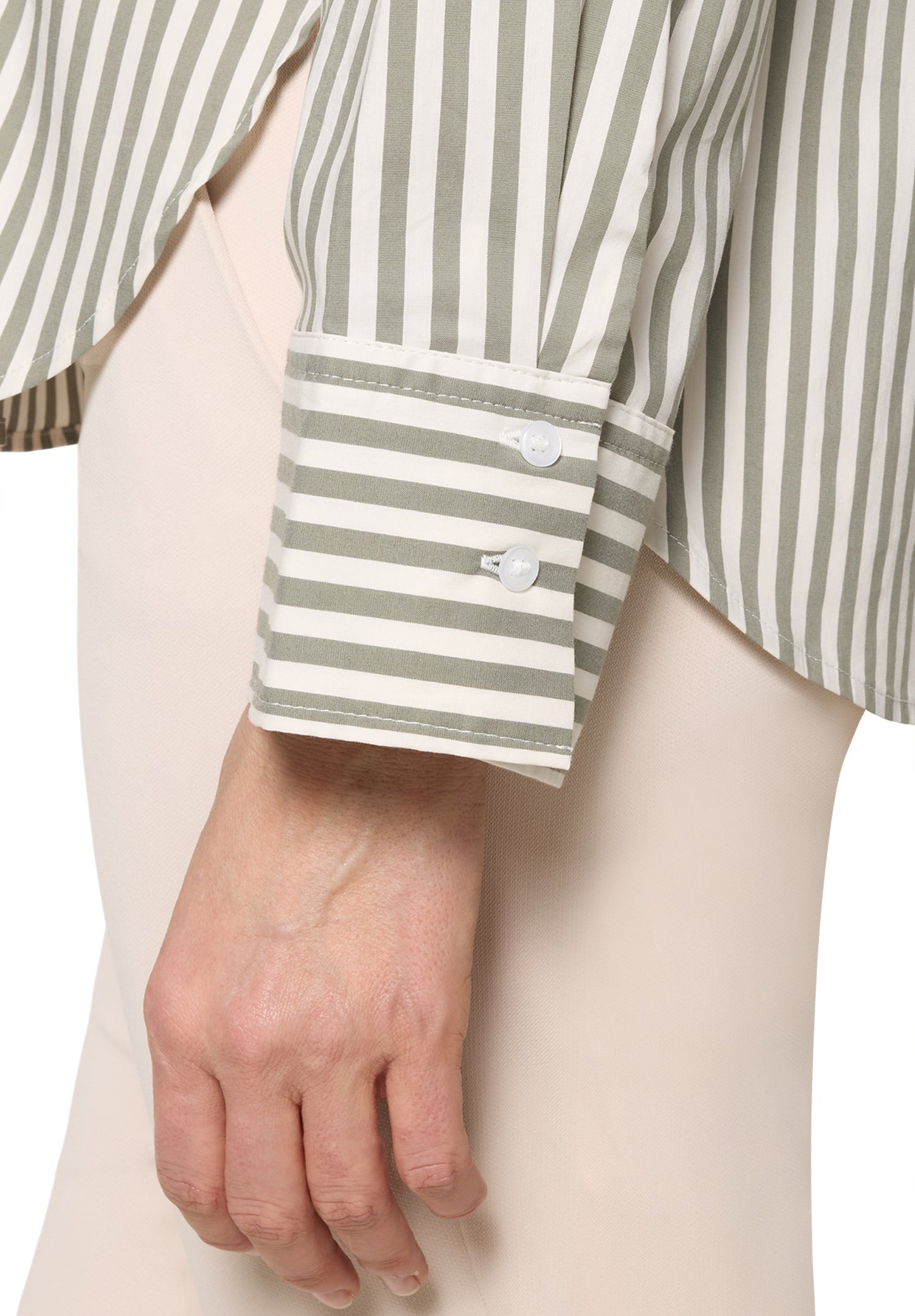 Bluse Lang 1/1 Arm Khaki/Cream Bild 6