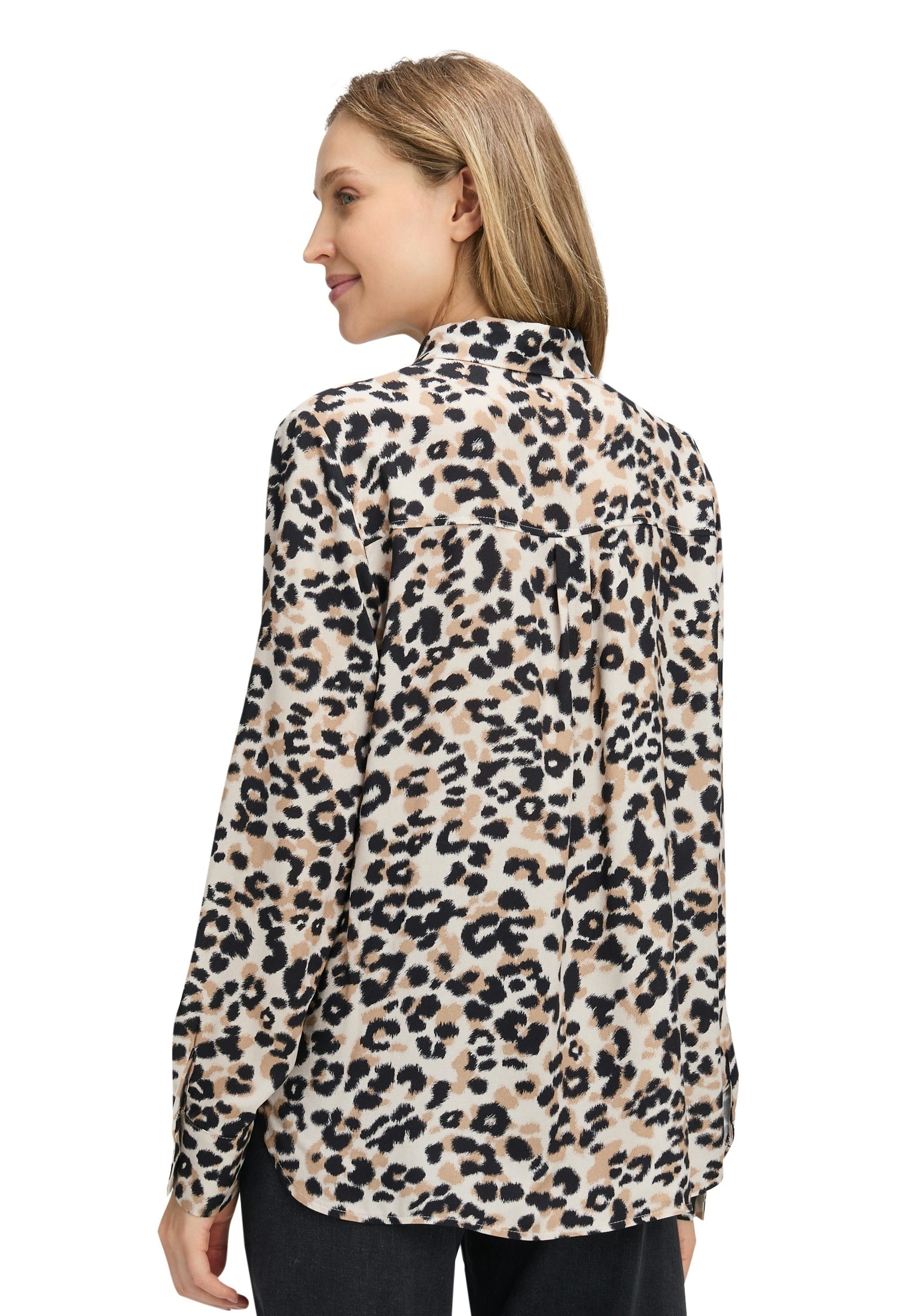 Bluse Lang 1/1 Arm Beige/Black Bild 4