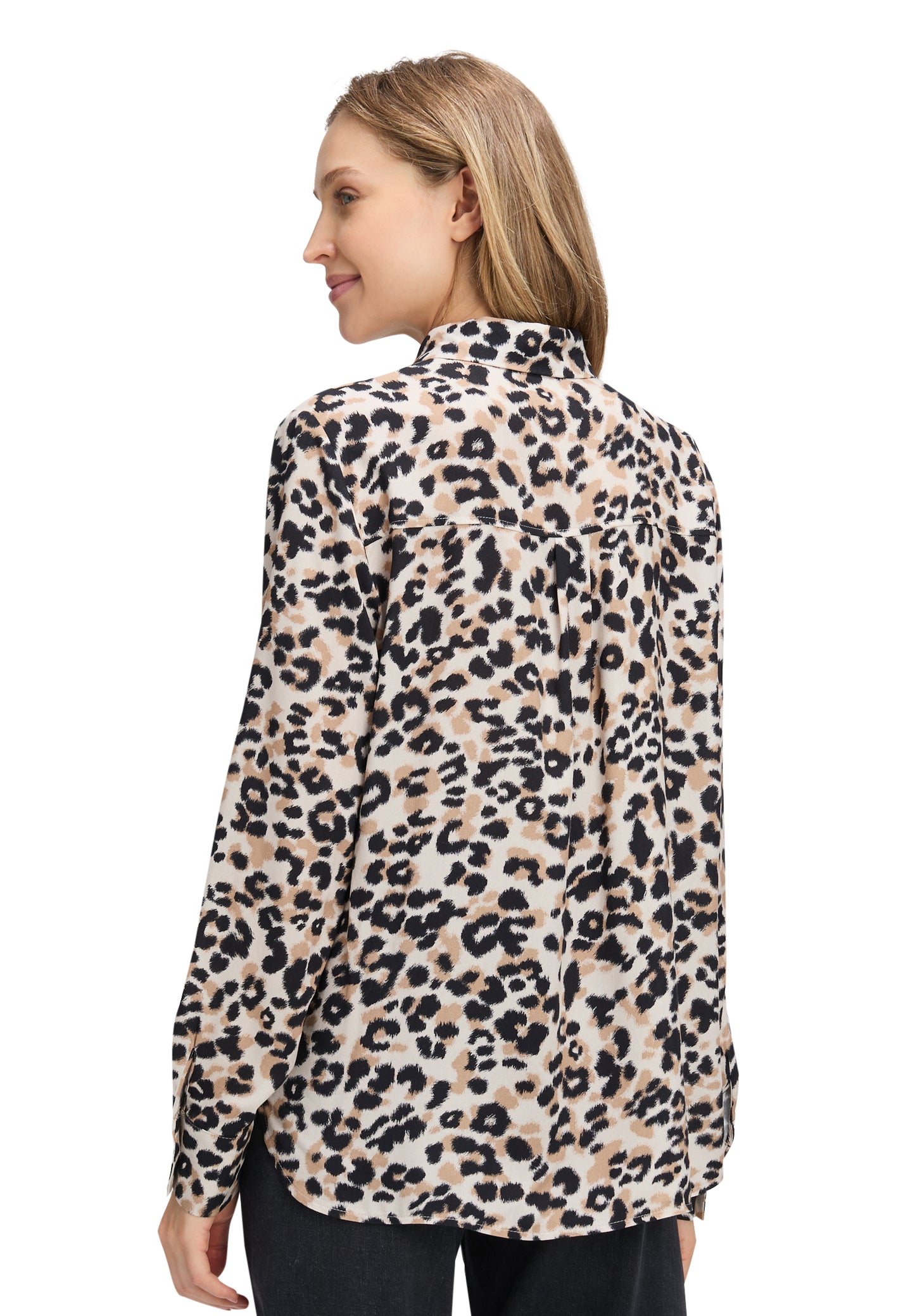 Bluse Lang 1/1 Arm Beige/Black Bild 4