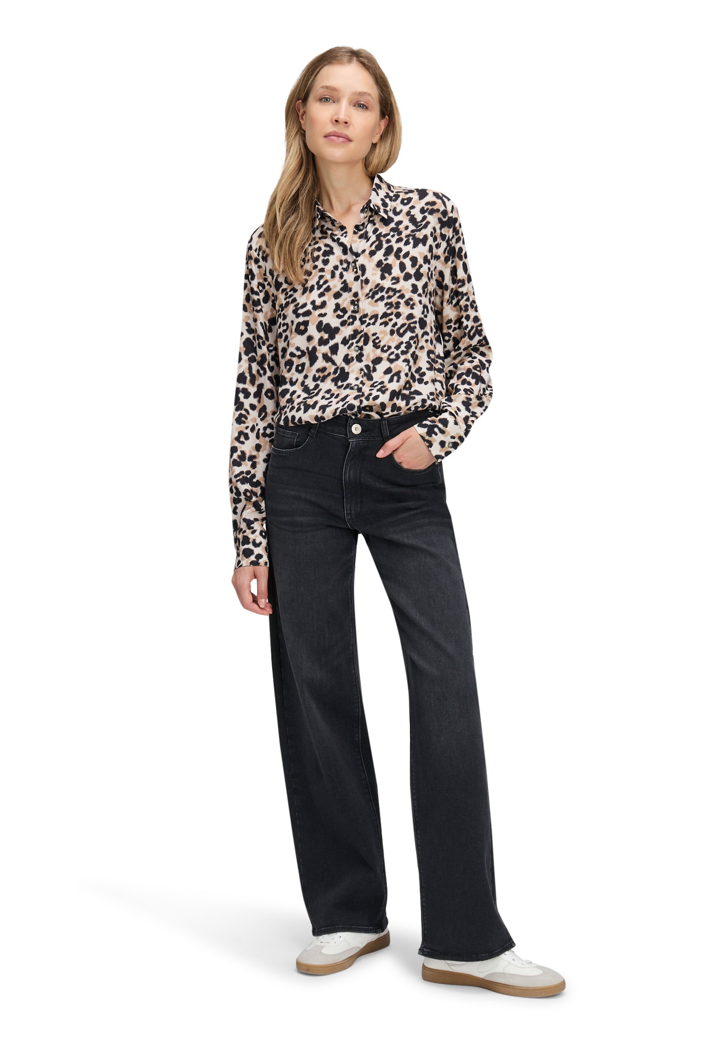 Bluse Lang 1/1 Arm Beige/Black Bild 5