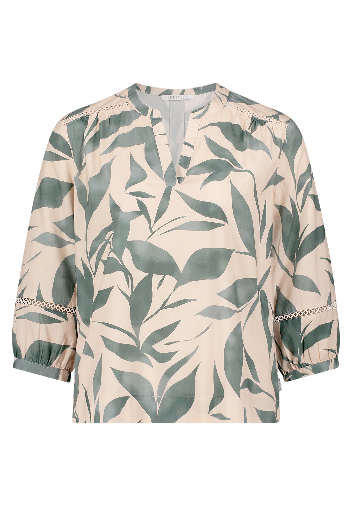 Bluse Lang 3/4 Arm Nature/Green Bild 1