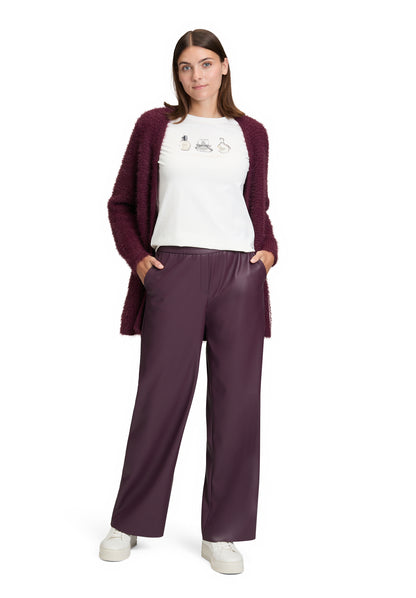 Hose Casual 1/1 LAEnge Dark Aubergine Bild 5