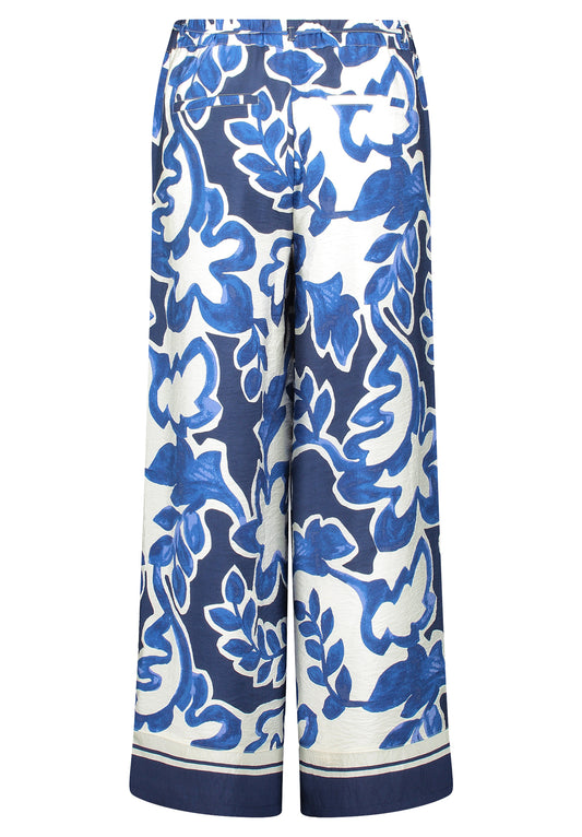 Hose Casual 1/1 LAEnge Cream/Dark Blue Bild 2