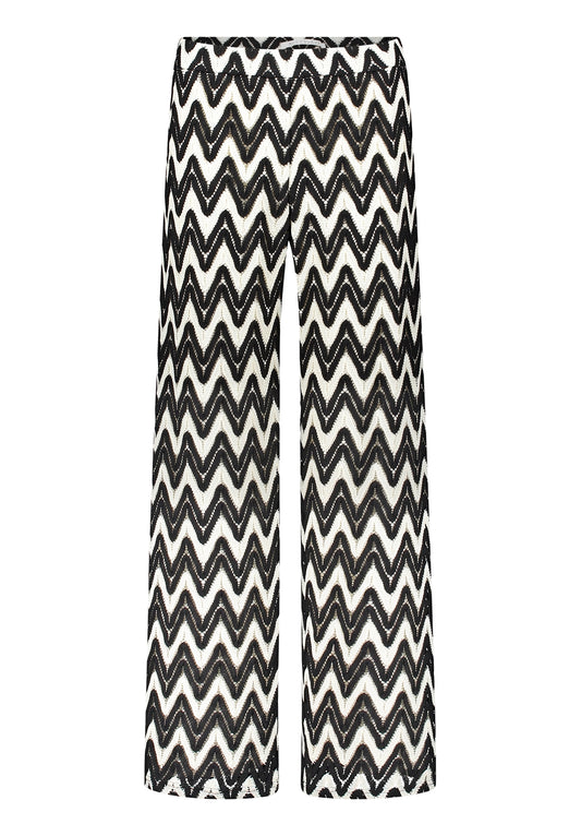 Hose Casual 1/1 LAEnge Black/Cream Bild 1