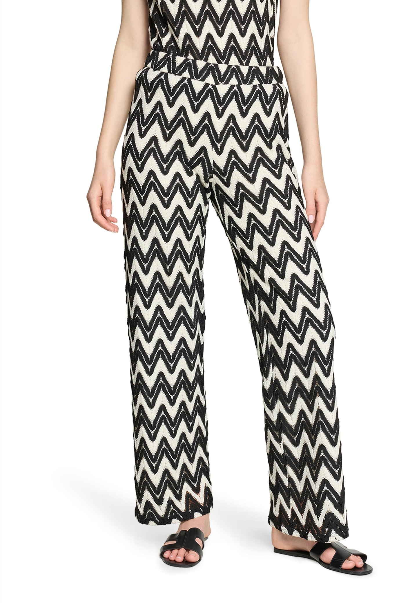 Hose Casual 1/1 LAEnge Black/Cream Bild 3