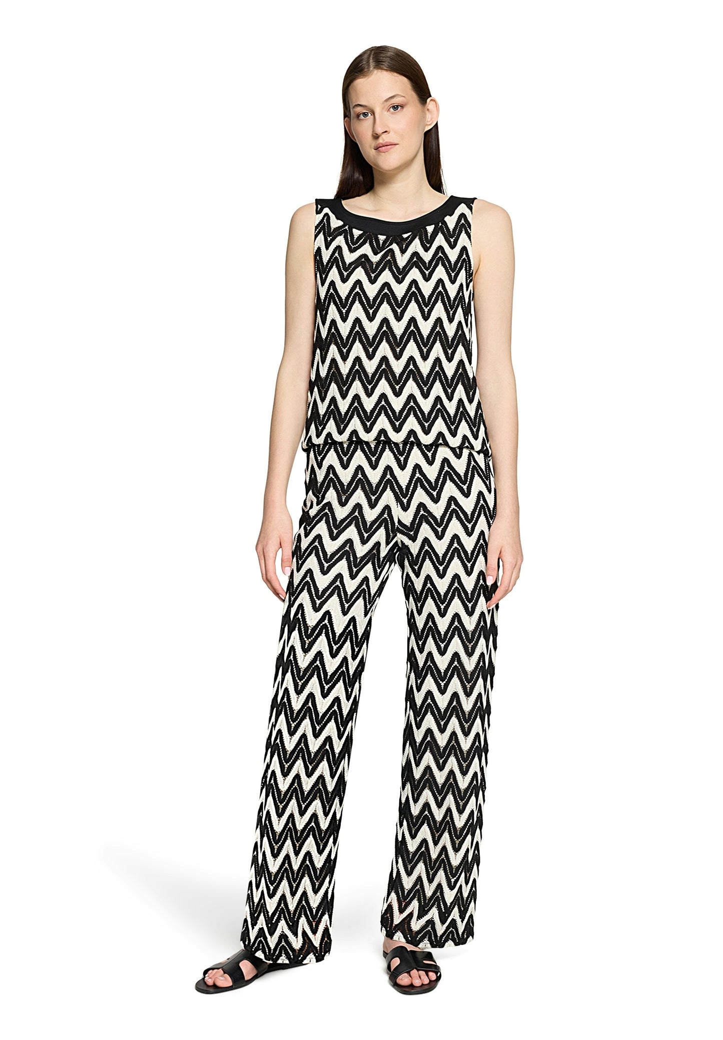 Hose Casual 1/1 LAEnge Black/Cream Bild 5