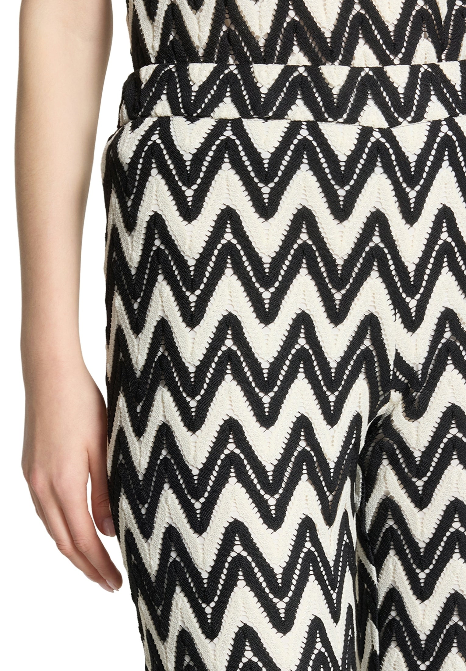 Hose Casual 1/1 LAEnge Black/Cream Bild 6