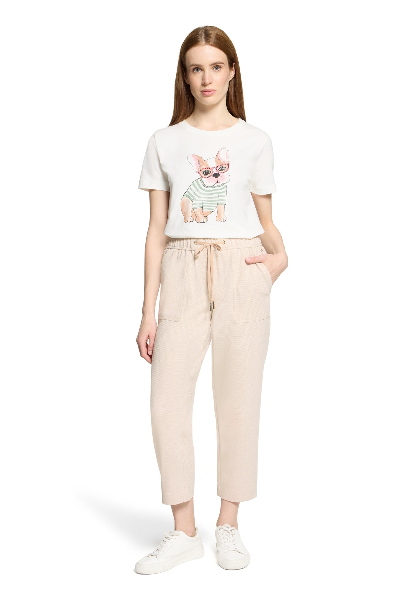 Hose Casual 7/8 LAEnge Taupe/Cream Bild 5