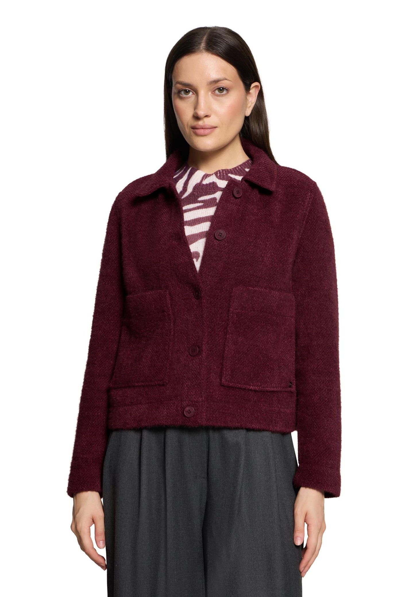 Jacke Casual Fall Burgundy Bild 3