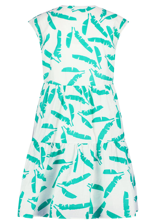 Kleid Kurz ohne Arm White/Green Bild 2