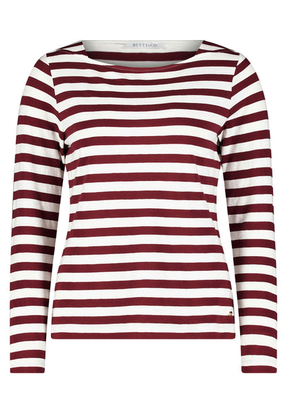 Shirt Kurz 1/1 Arm Dark Red/Cream Bild 1