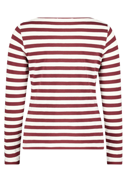 Shirt Kurz 1/1 Arm Dark Red/Cream Bild 2