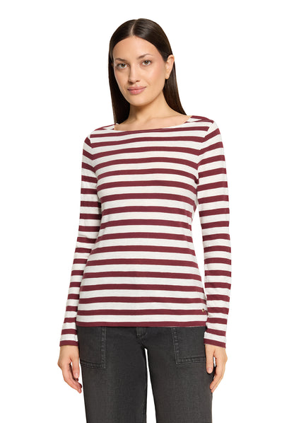 Shirt Kurz 1/1 Arm Dark Red/Cream Bild 3