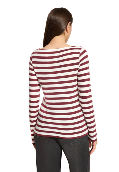 Shirt Kurz 1/1 Arm Dark Red/Cream Bild 4