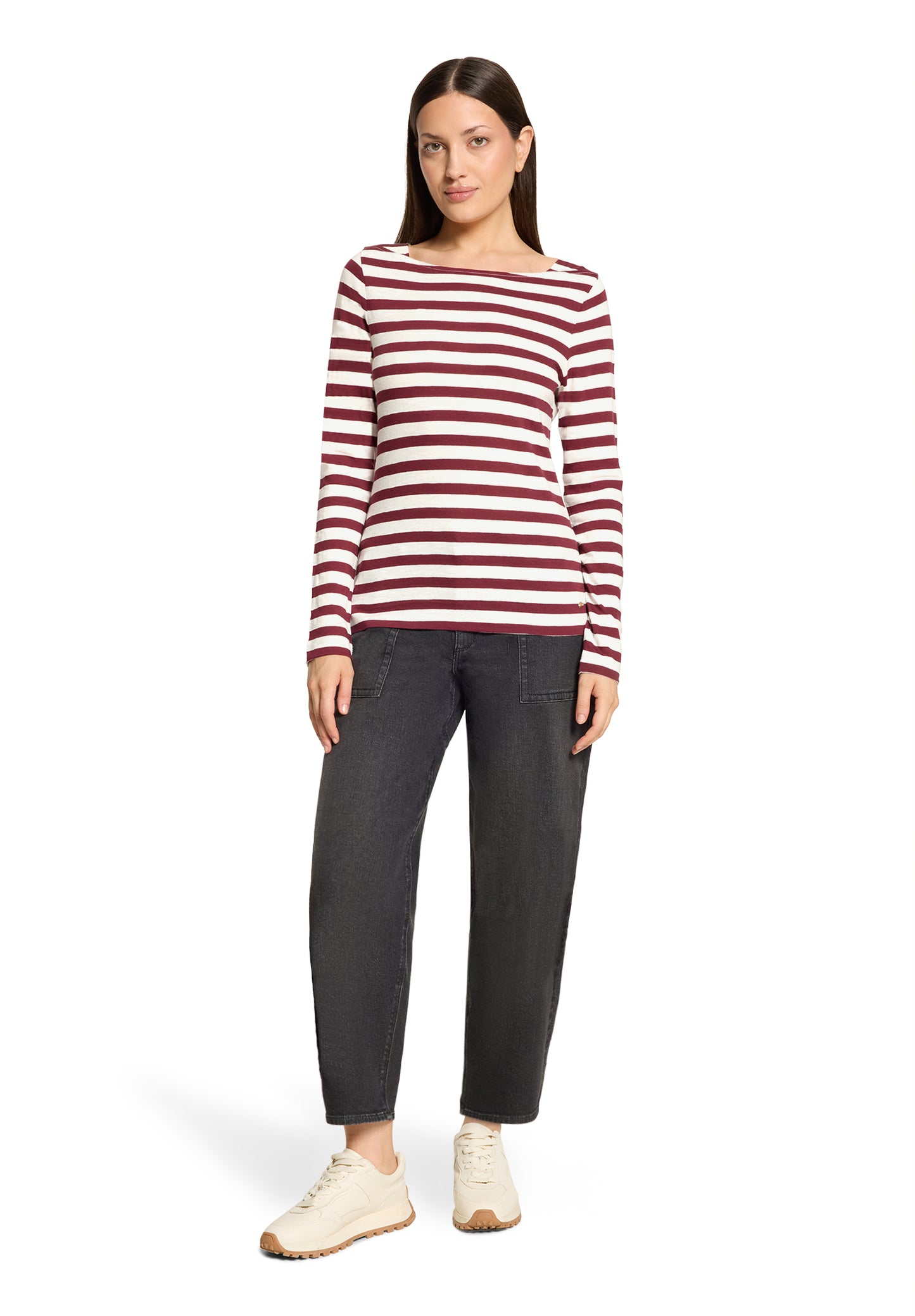 Shirt Kurz 1/1 Arm Dark Red/Cream Bild 5