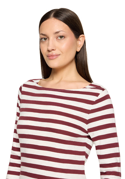 Shirt Kurz 1/1 Arm Dark Red/Cream Bild 6