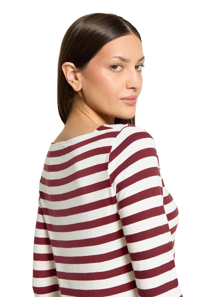 Shirt Kurz 1/1 Arm Dark Red/Cream Bild 7