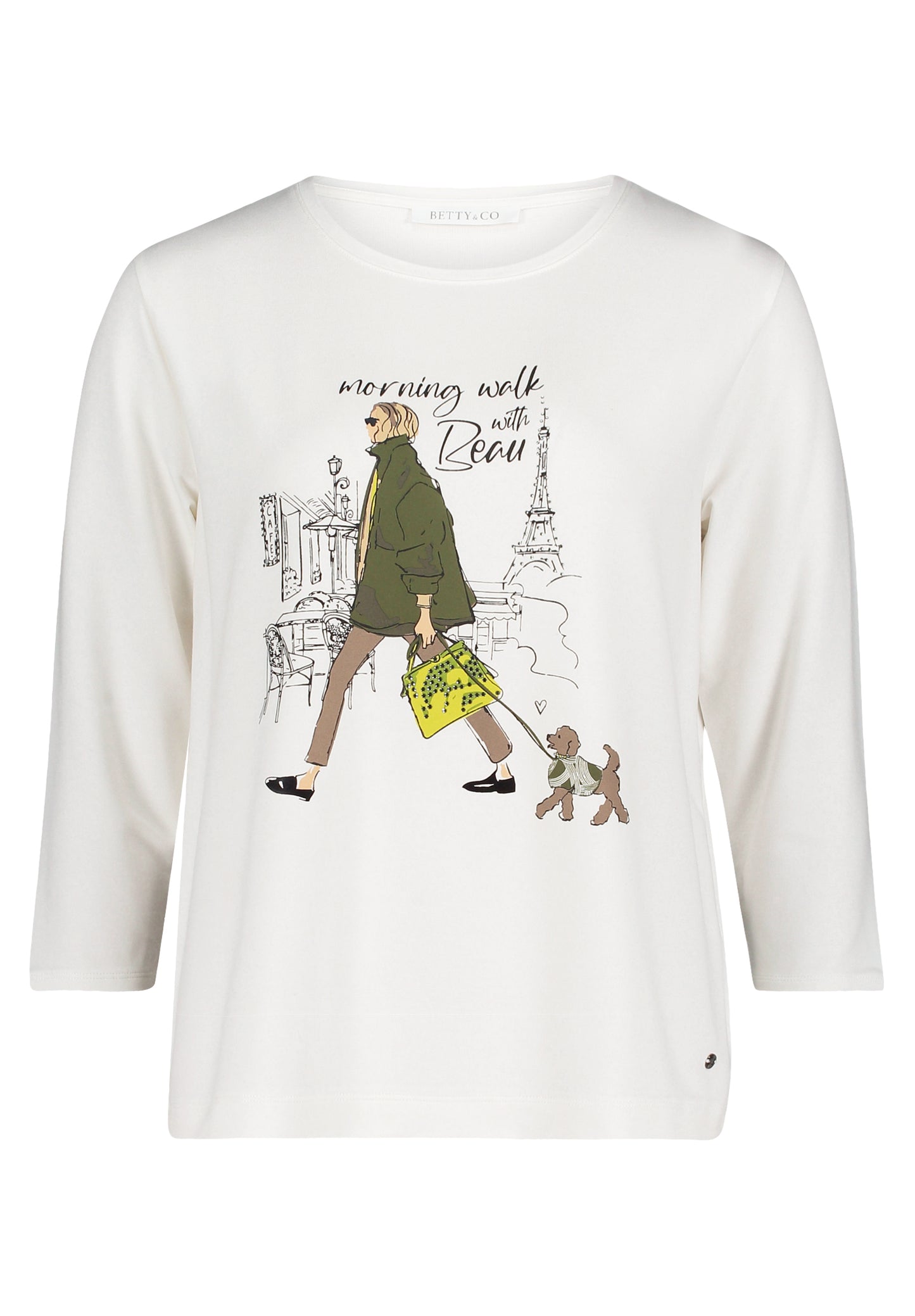 Shirt Kurz 3/4 Arm Nature/Green Bild 1