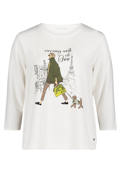 Shirt Kurz 3/4 Arm Nature/Green Bild 1