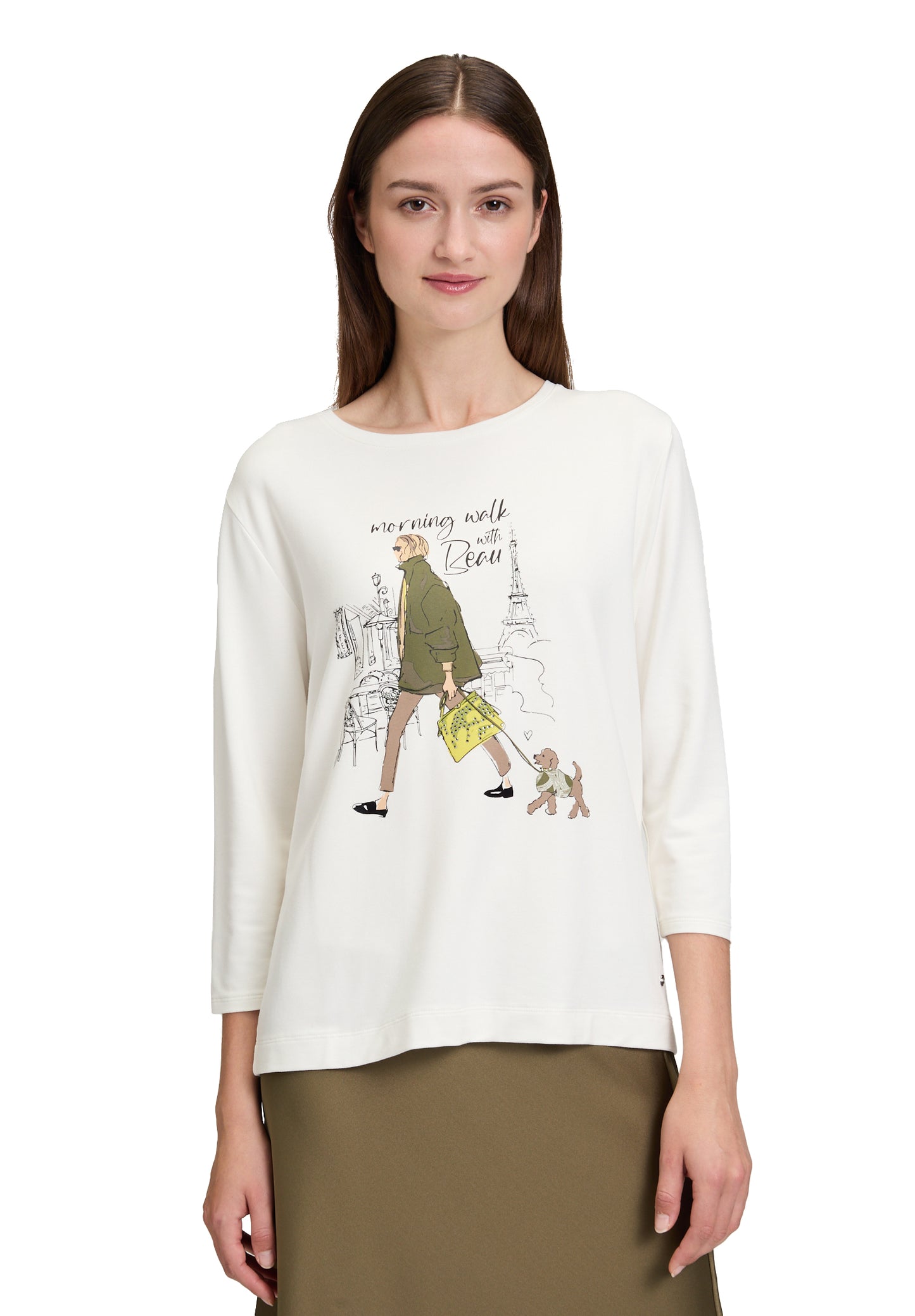 Shirt Kurz 3/4 Arm Nature/Green Bild 3