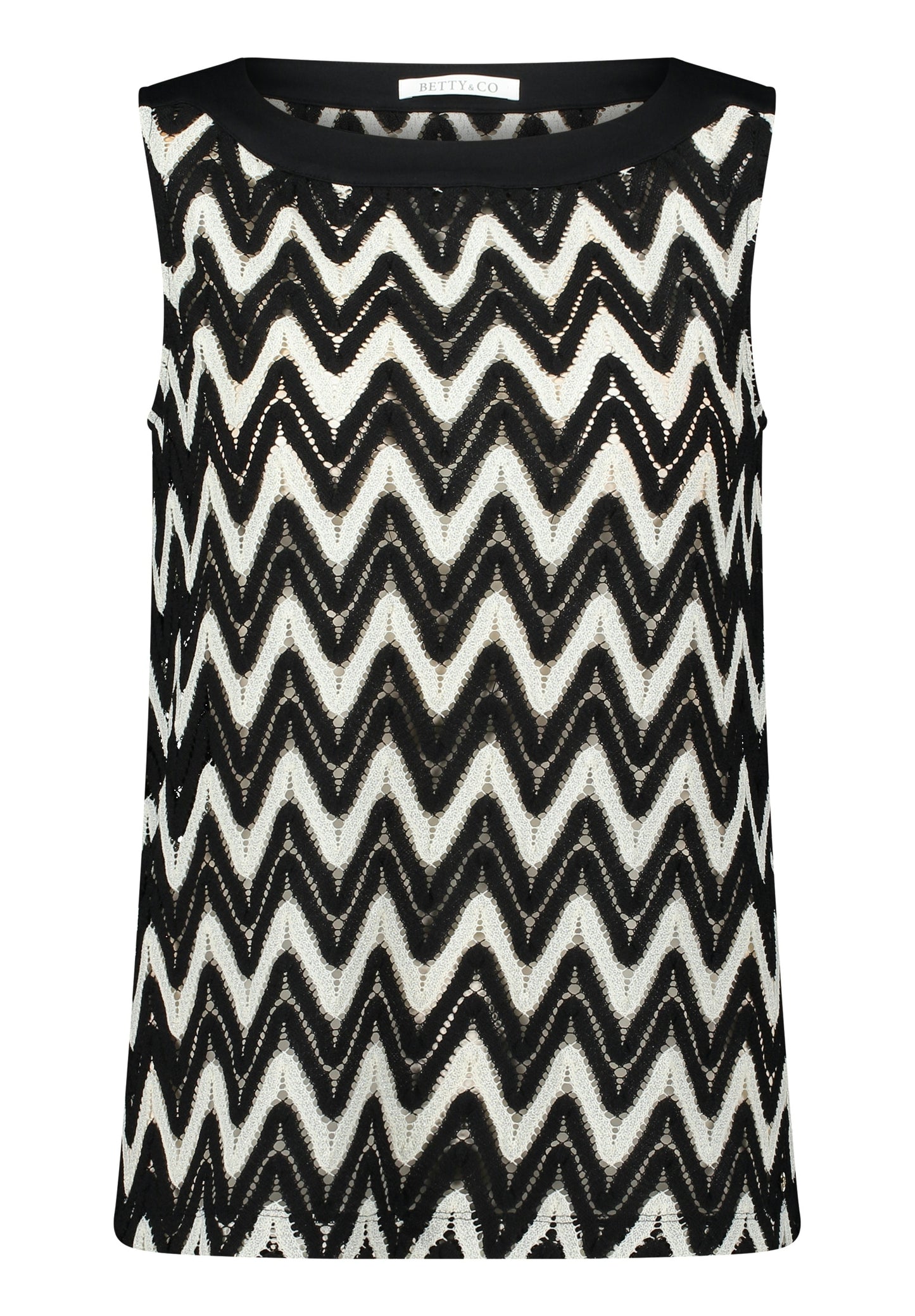 Shirt Kurz ohne Arm Black/Cream Bild 1