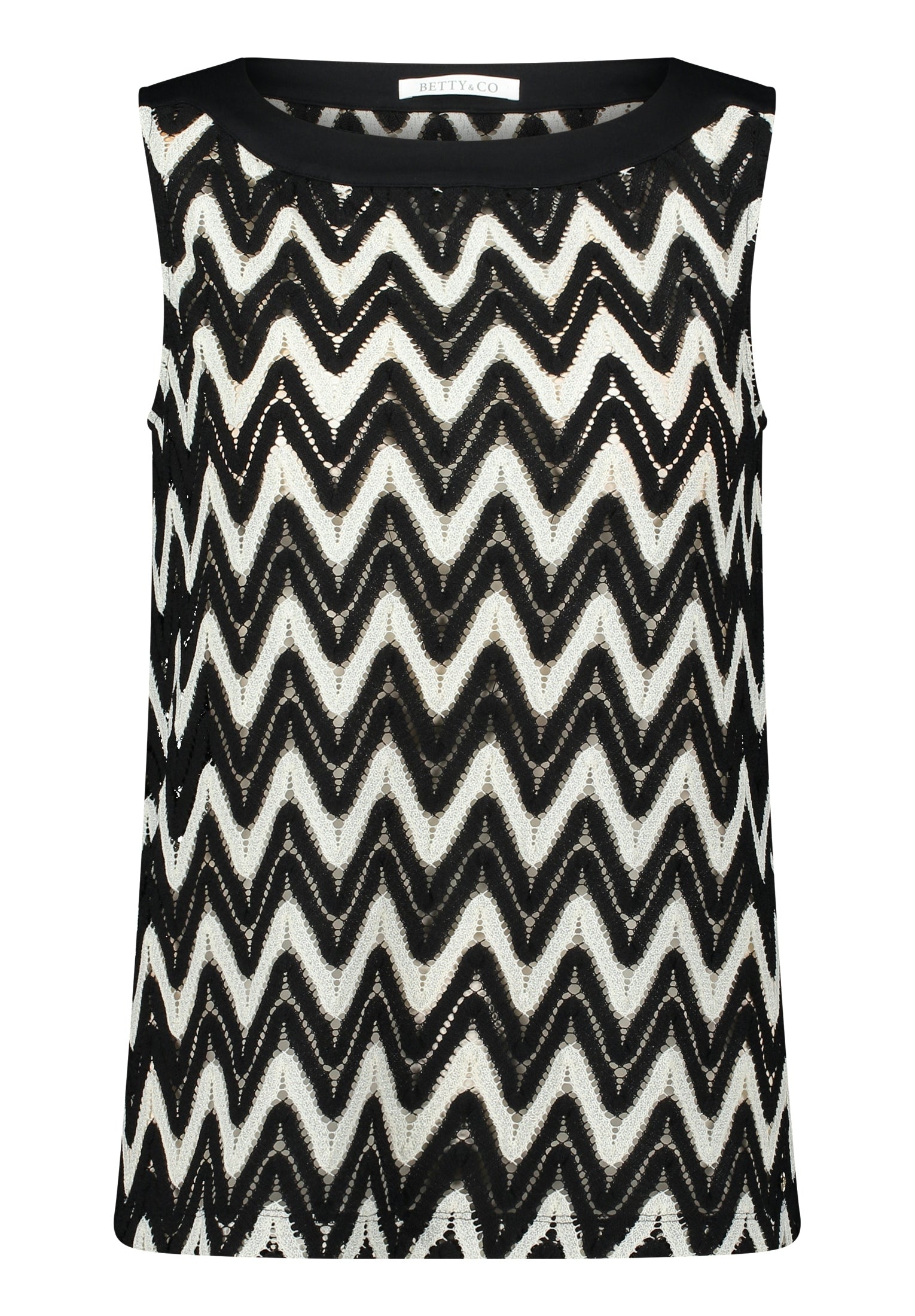 Shirt Kurz ohne Arm Black/Cream Bild 1