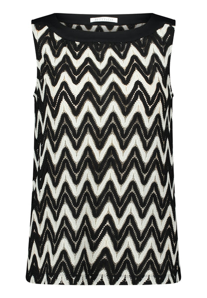 Shirt Kurz ohne Arm Black/Cream Bild 1