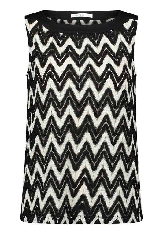 Shirt Kurz ohne Arm Black/Cream Bild 1