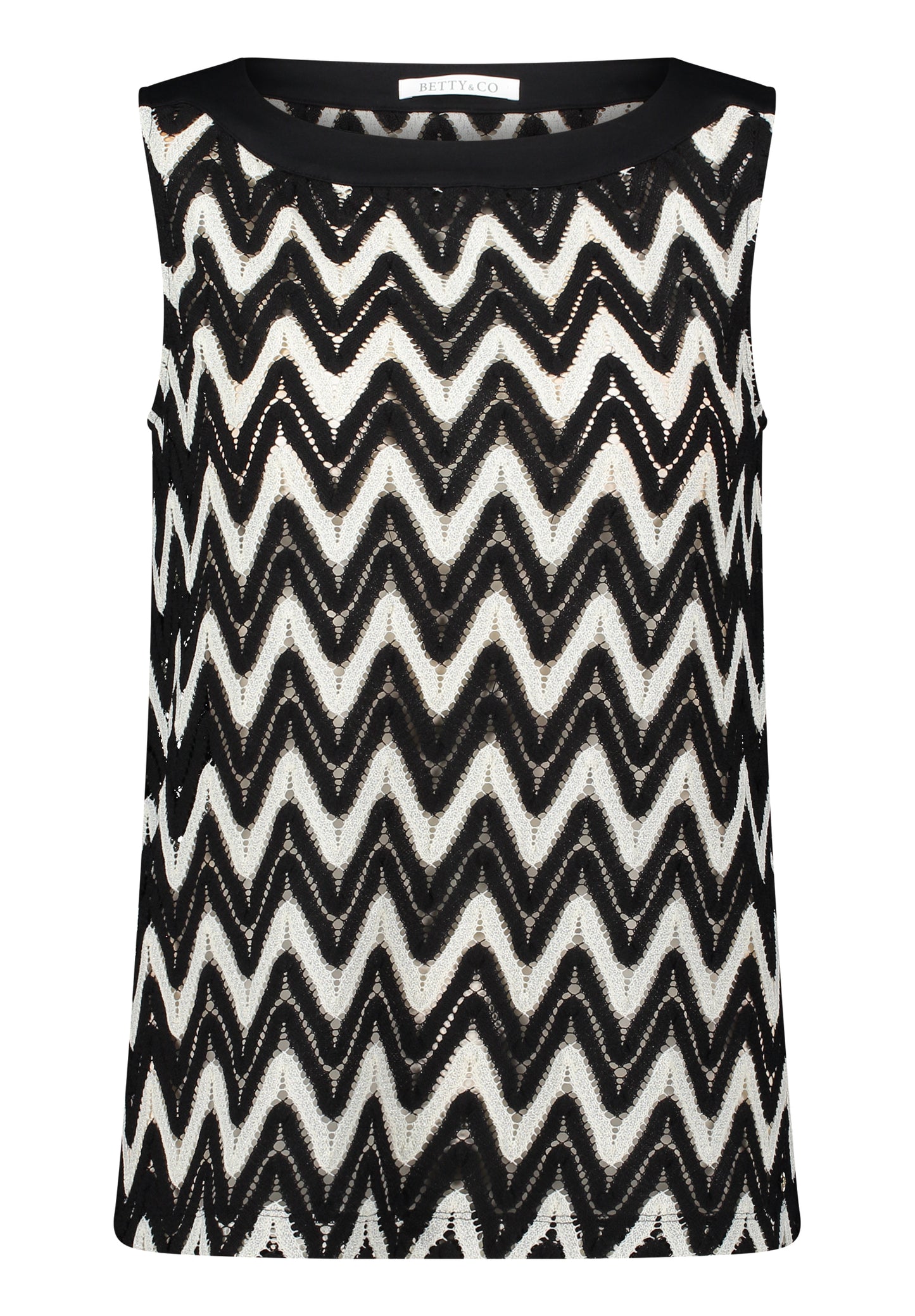 Shirt Kurz ohne Arm Black/Cream Bild 1