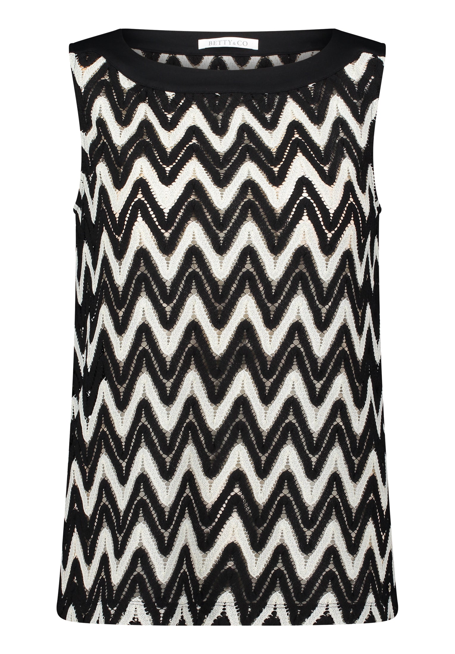 Shirt Kurz ohne Arm Black/Cream Bild 1
