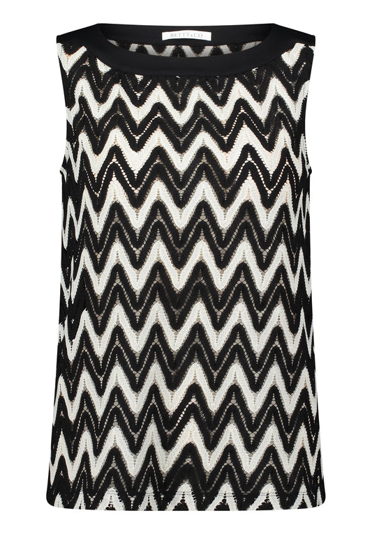 Shirt Kurz ohne Arm Black/Cream Bild 1