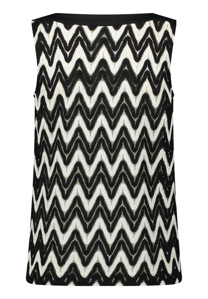 Shirt Kurz ohne Arm Black/Cream Bild 2