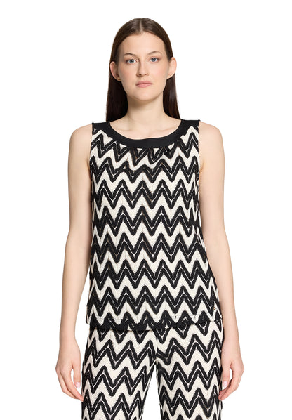 Shirt Kurz ohne Arm Black/Cream Bild 3